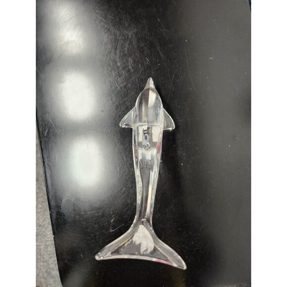 Vintage Crystal D'arque France Genuine Crystal Dolphin Figurine Statue Nautical - Picture 4 of 8